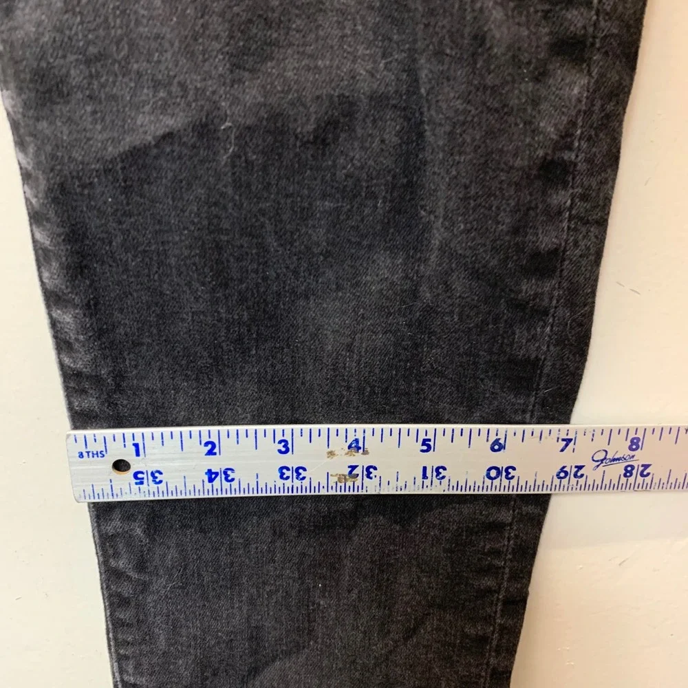 Levis Skinny Taper Jeans Mens 42x32 Black Excellent Premium Denim Stretch